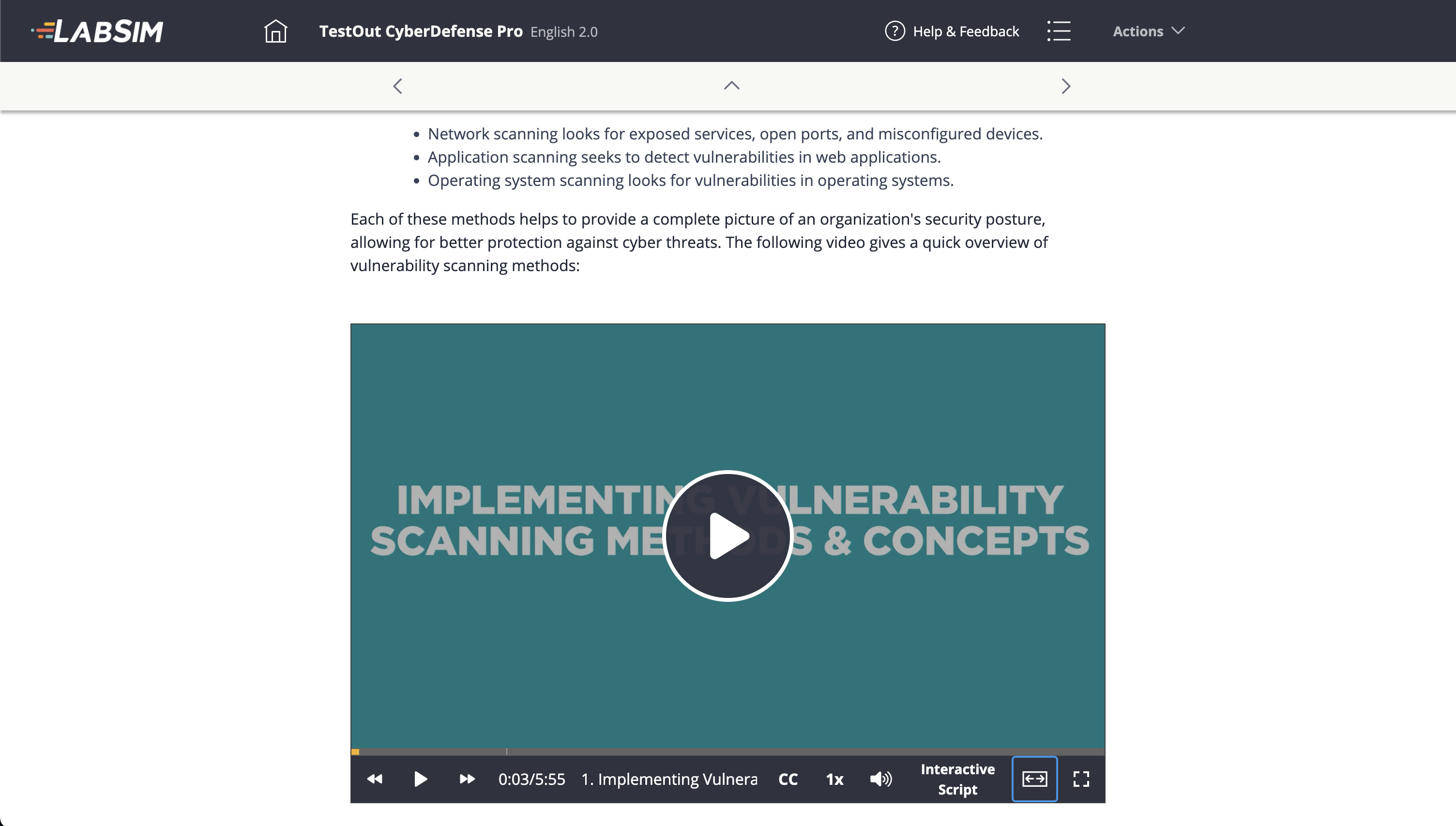 Key Features TestOut CyberDefense Pro